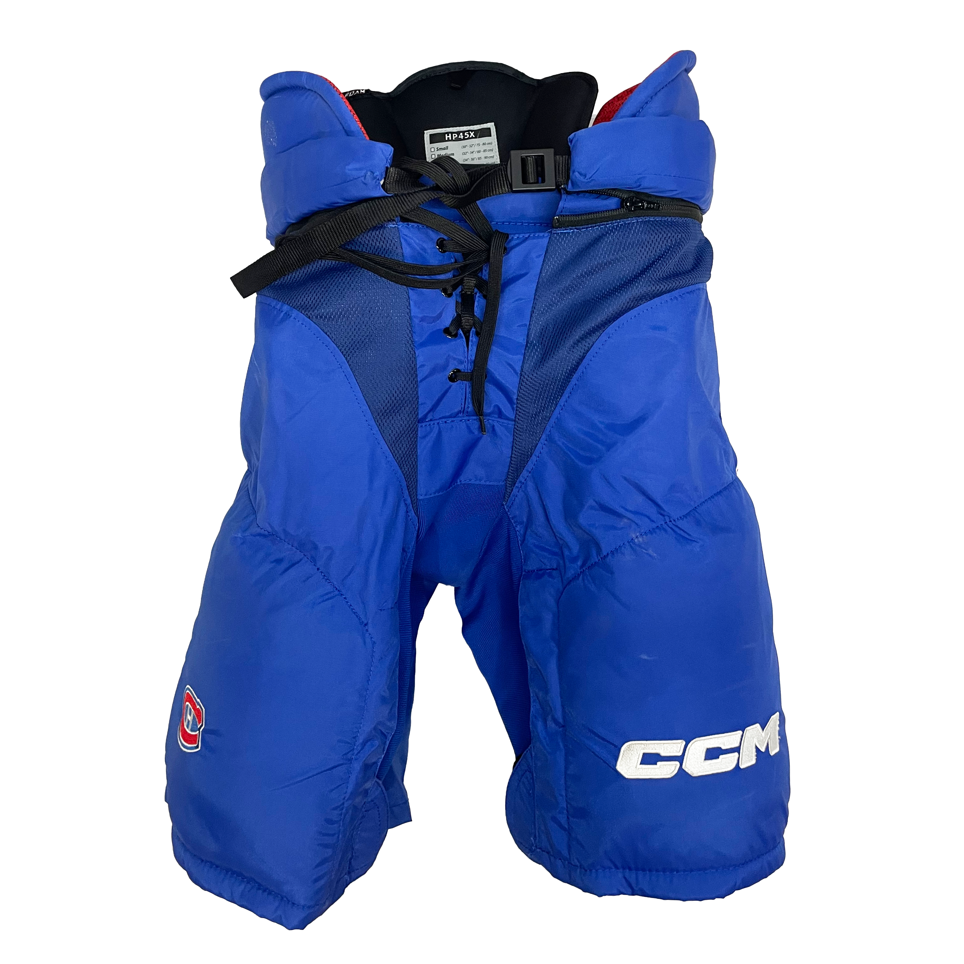 CCM HP45X - Pantalon de hockey Pro Stock de la LNH d'occasion - Canadiens de Montréal (bleu/blanc/rouge)